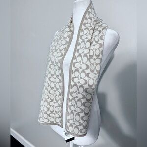 Coach New! Vintage Logo Classic Wool Scarf